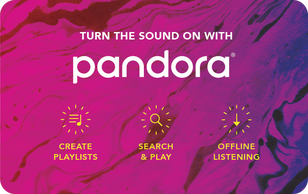 Pandora Music gift card