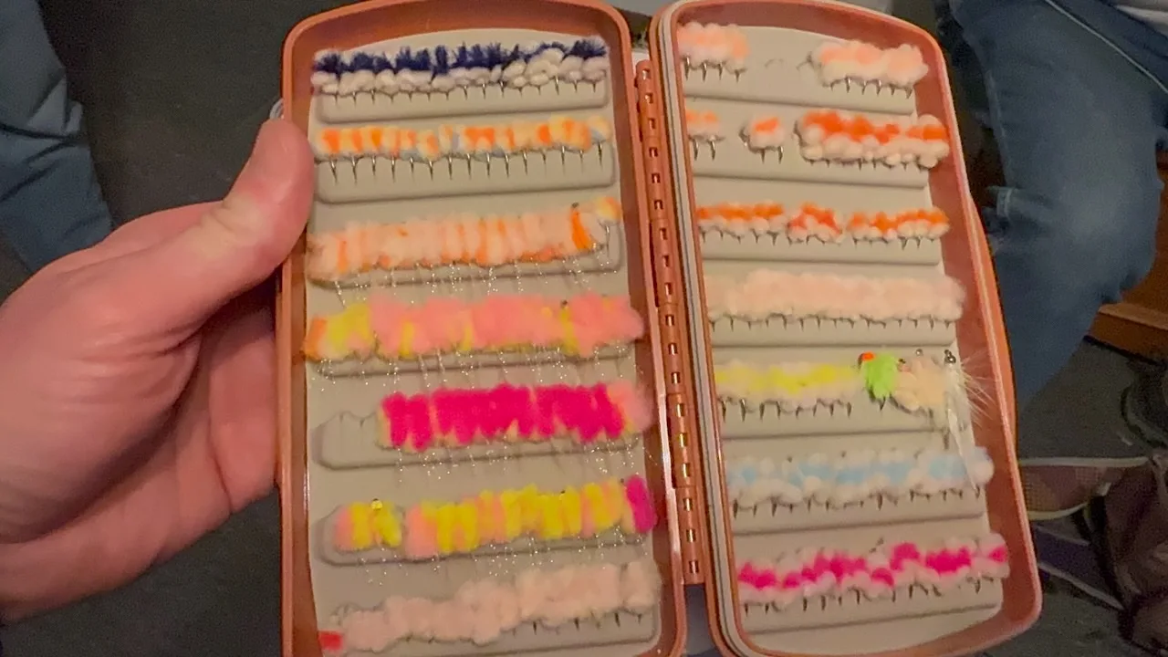 Fly box for steelhead trout