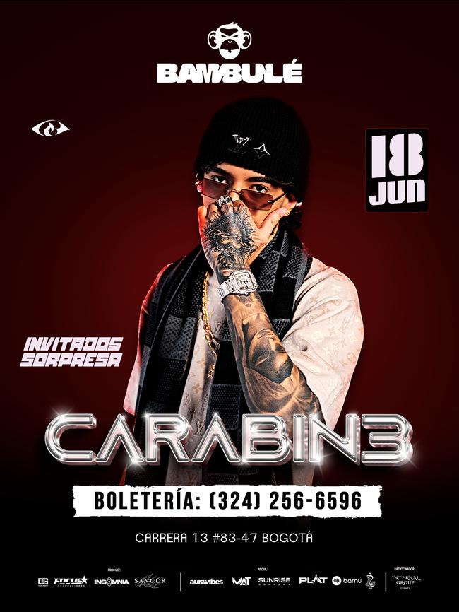 CARABIN3 EN VIVO BOGOTA (NUEVA UBICACIÓN)