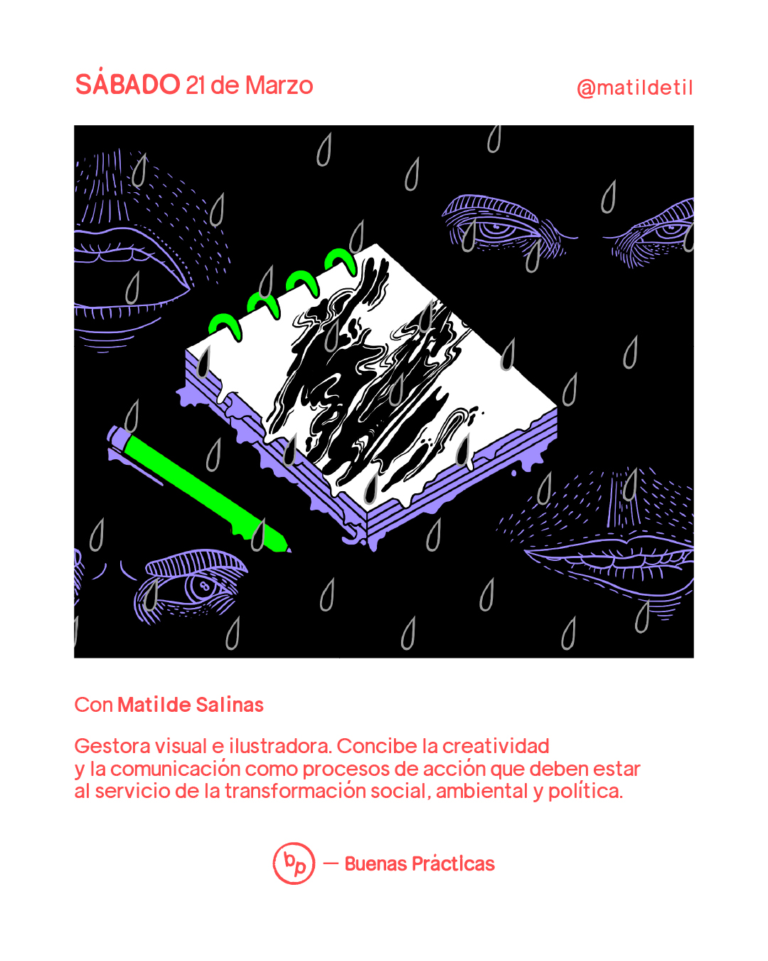 Sesión#1  | Sábado 21 de marzo | Taller de dibujo con @matildetil 