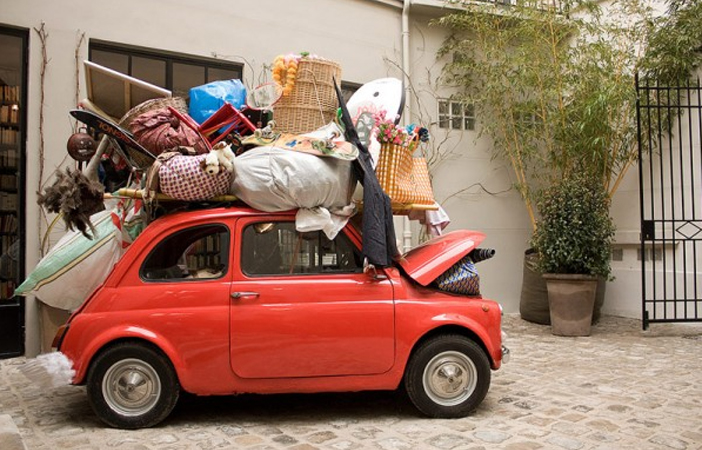 Camping Fiat 500 Packing Car