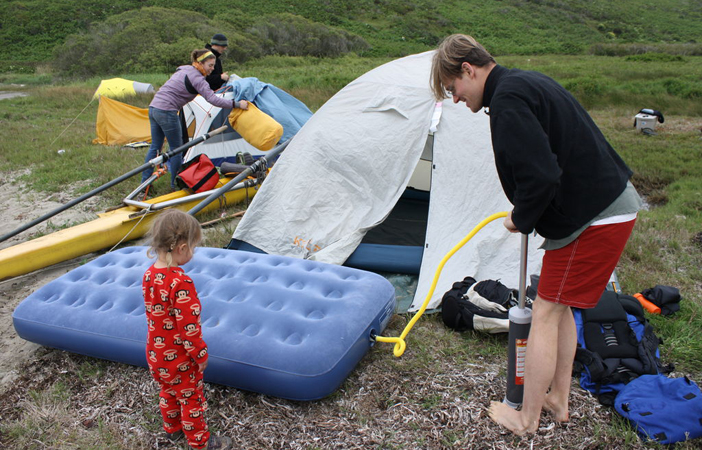 inflatable mattress camping kids