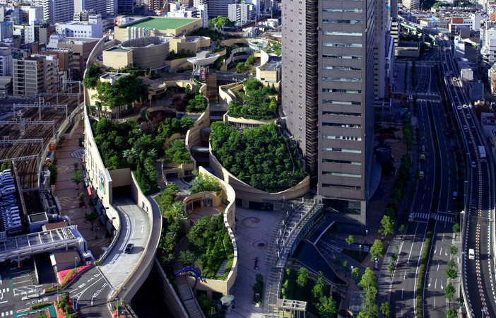 urban city rooftop garden