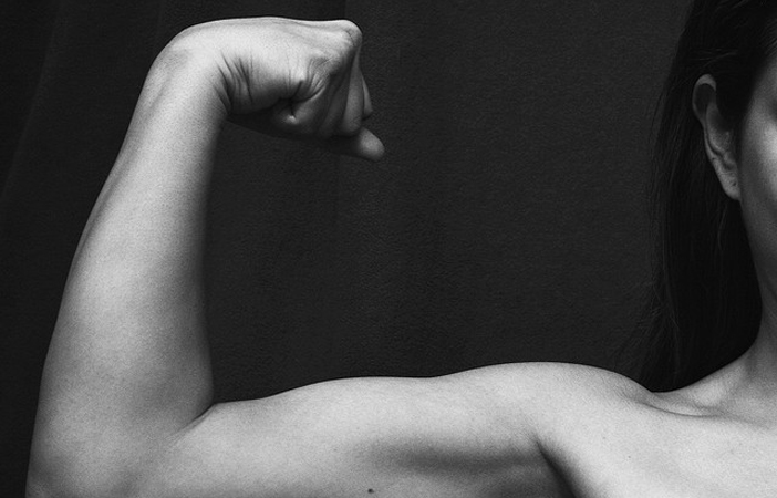 woman strong arms