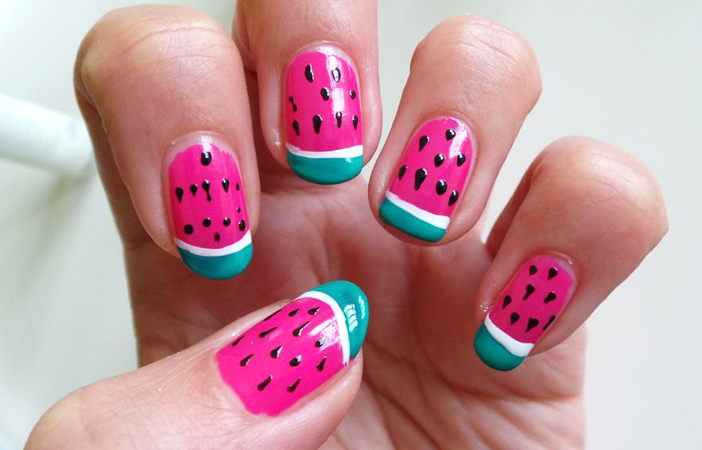 Watermelon Nail Art