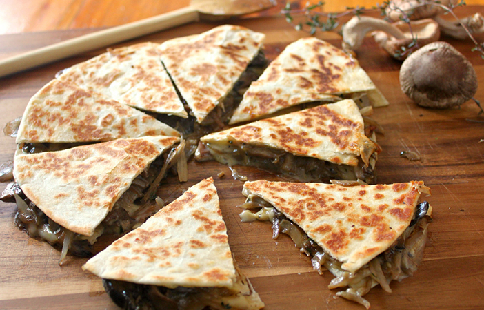 Camping Campfire Recipes Mushroom Sweetcorn Quesadilla