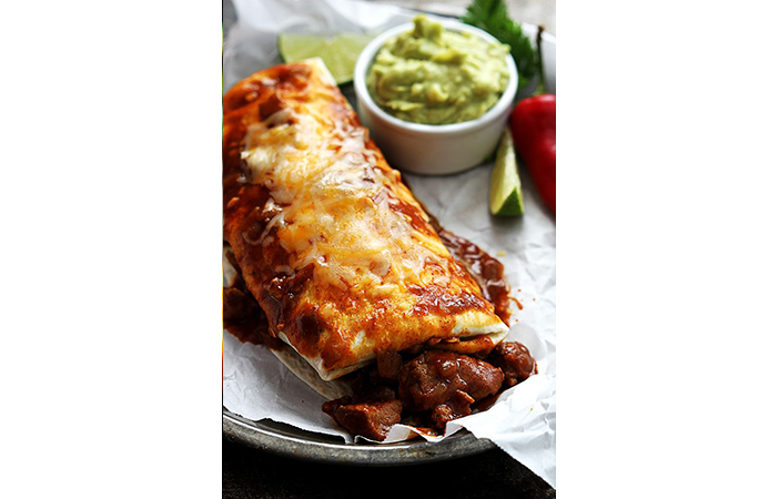 Chile Colorado Burrito lecremedelacrumb.com