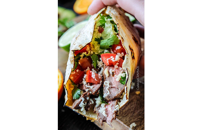 carne asada beef burrito cheese avocado lettuce carlsbadcravings.com