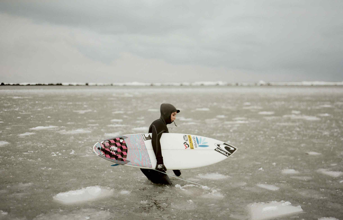 Diane Ripoll Winter Cold Surfing Gareth Costello