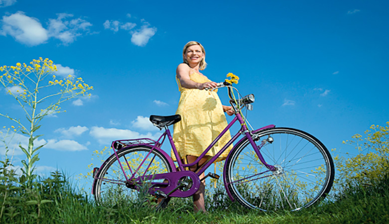 Pregnant cyclist Pic: Pinterest