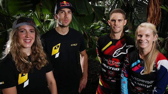 Sibling rivalries: Rachel and Gee Atherton (left) will be competing against Mick and Tracey Hannah (right) for the top spots. Photo: News Corp Australia