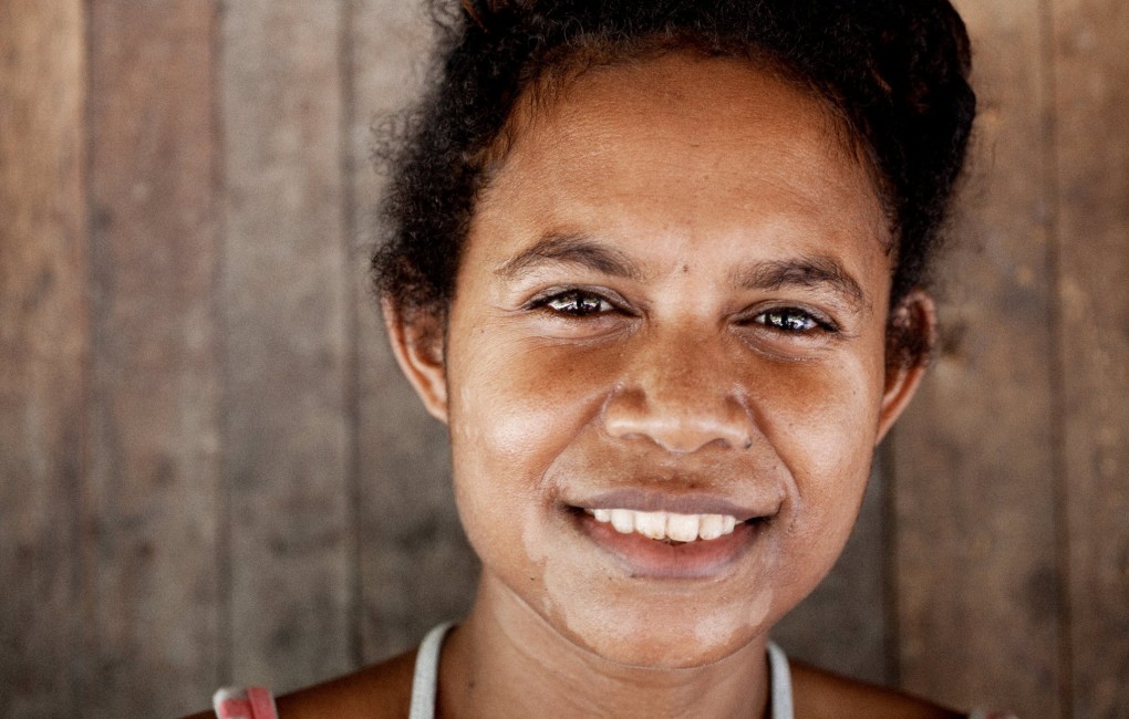 Susan, one of PNG's best female surfers, is beaten by her husband in the film for going surfing. Photo: Matt Pesce