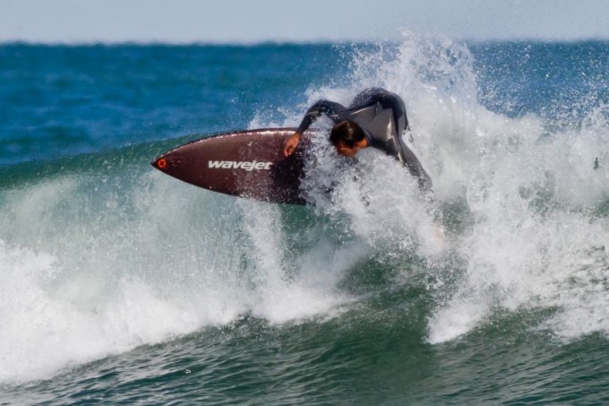 Cory Lopez making the most of an average-sized wave on his Wavejet short board. All photos: Wavejet