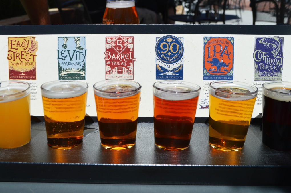 One of the many tasting trays sampled on our tour. This one's from Odell Brewing Co. Photo: Nina Zietman