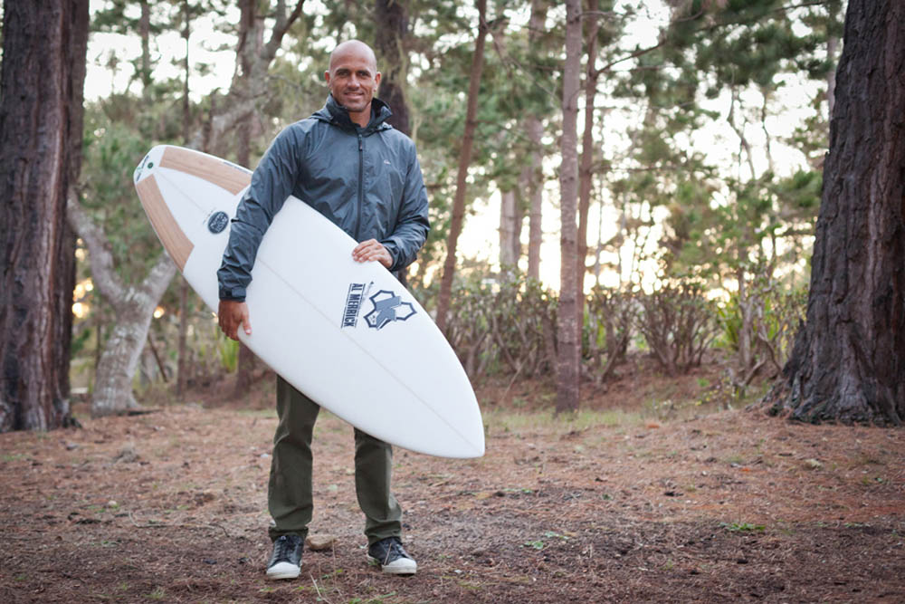 Kelly Slater is already down with ECOBOARD's. Photo: Nick Allen/Transworld Business