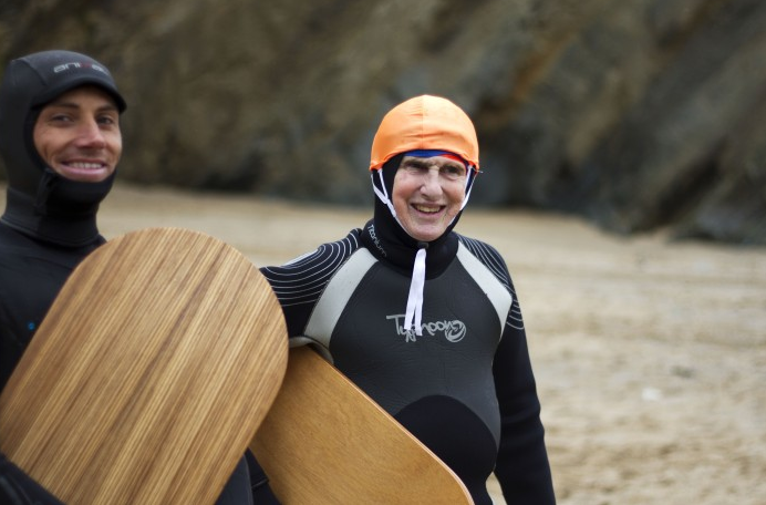 Stokesy hanging out with Britain's finest Gwynn Haslock. Photo: Mat Arney/Approaching Lines