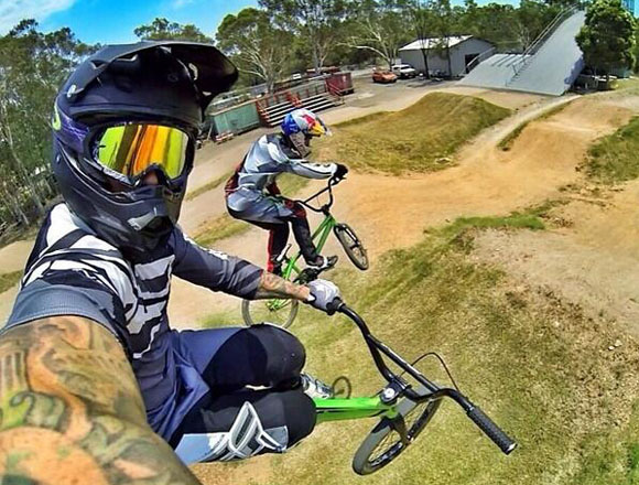 Barry and Luke Madill love a good GoPro selfie... 