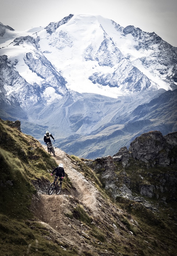 Unknown riders enjoying the new trails in Verbier. Photo: Mark Shapiro