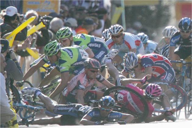 Tour de France crash brutal savage chaos photos photographs road cycling