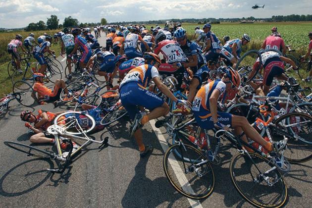 Tour de France crash brutal savage chaos photos photographs 5