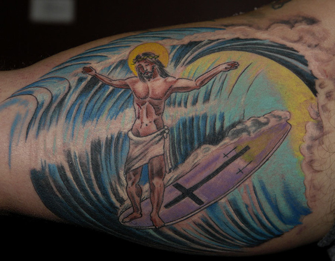 jesus-surf-tattoo