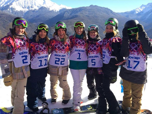 Women's Snowboarders on Torah Bright's Facebook feed