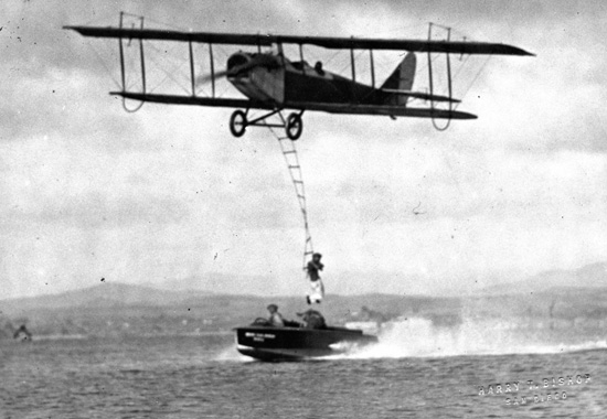 WingWalking Stunt Old Retro Black And White Photographs