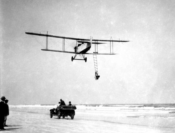 WingWalking Stunt Old Retro Black And White Photographs