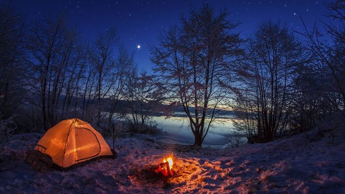 Camping UK Tent Wilderness Space Stars Night