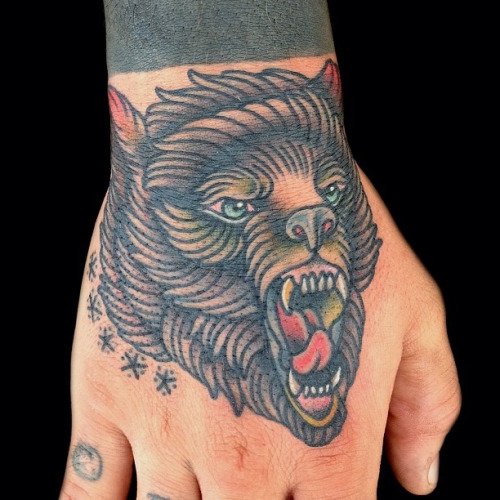 Traditional-Bear-Hand-Tattoo-by-Phil-Hatchet-Yau