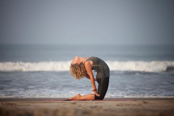 Yoga Pose Camel Beach