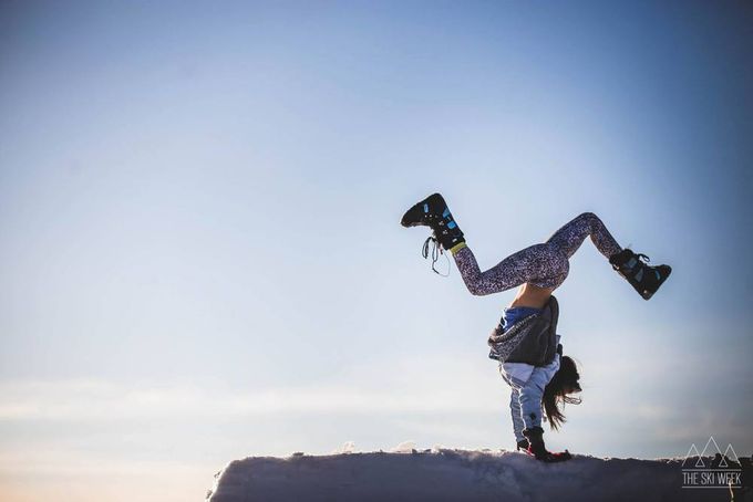 Yoga Ski Week Snowboarder