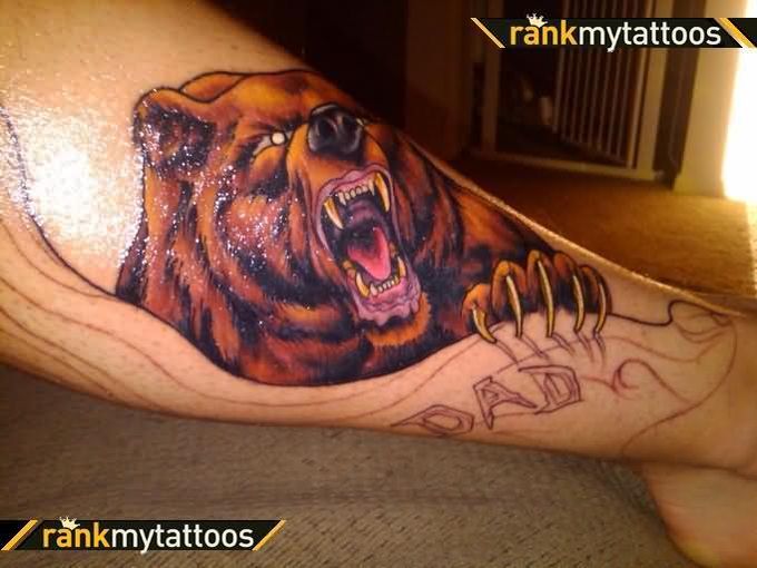 Tattoo tagged with: black and grey, bear, grey, tatuaje, tatuajes, black,  big, animal, sergiofernandez, forearm | inked-app.com