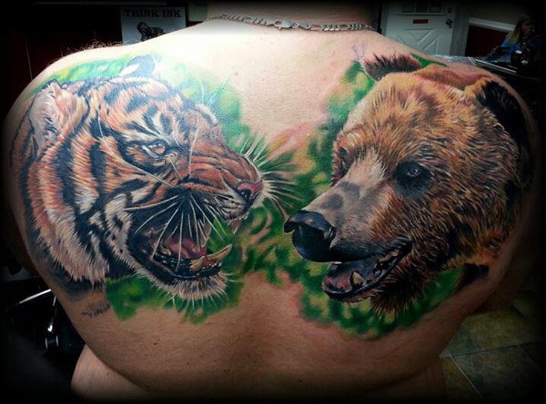 tiger and bear tattoo cuded.com