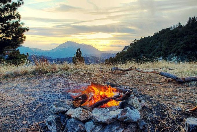 Camping Wild Campfire