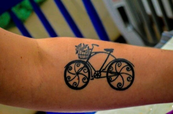 Penny Farthing Tattoo | Bicycle tattoo, Bike tattoos, Arrow compass tattoo