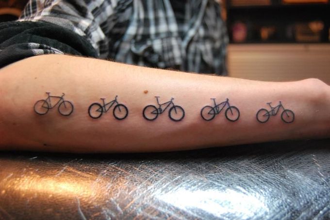 Bicycle Temporary Tattoos | Designs by Tats and Tags