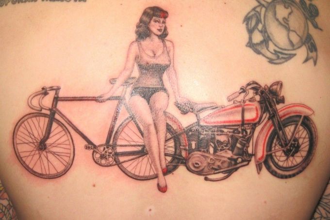 40 Incredibly Artistic Abstract Tattoo Designs - Bored Art | Bicycle tattoo,  Bike tattoos, Tattoos for guys