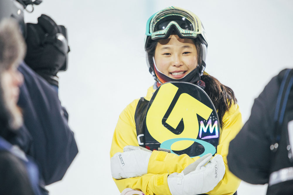 Chloe Kim Aspen X Games Snowboarding Halfpipe Burton Adam Moran