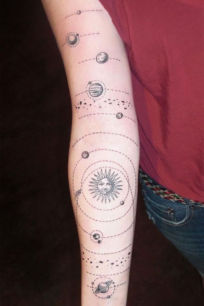 Minimalist Sun + Moon Temporary Tattoo - Set of 3 – Little Tattoos