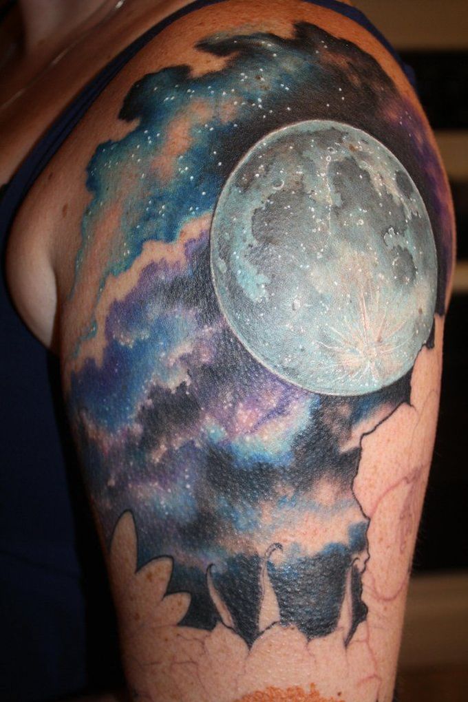 outer space stars tattoos