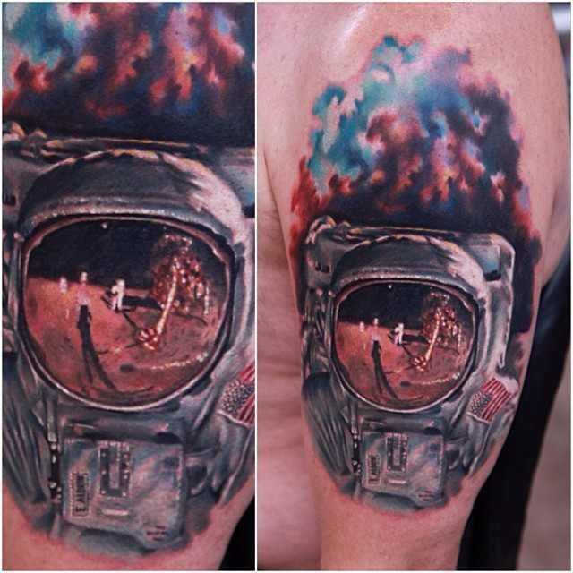 Astronaut tattoo, Astronomy tattoo, Galaxy tattoo