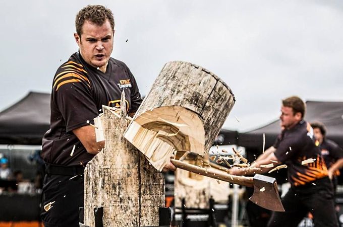 STIHL Timbersports - #DidYouKnow that all our athletes wear safety mesh socks  for their protection? To protect feet and lower legs, the athletes  competing in the axe disciplines wear iron mesh stockings