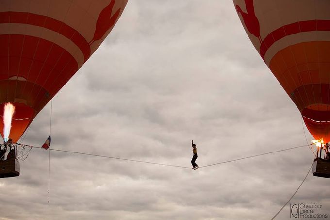 Tancrède Melet Highline Tightrope Hot Air Balloon Chauffour Pierre Productions