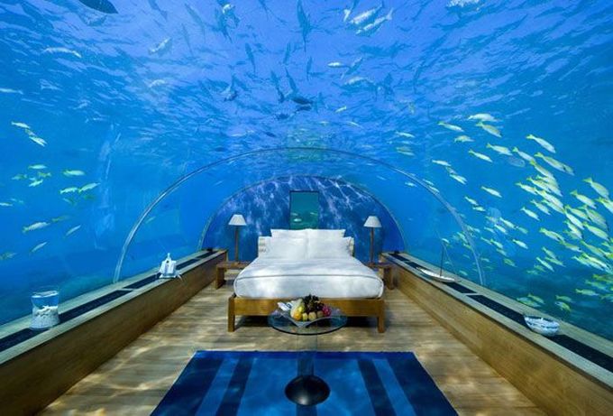 Underwater Hotel Ocean Sea Hilton Conrad Maldives Rangali Island