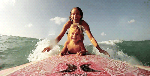 surfing baby