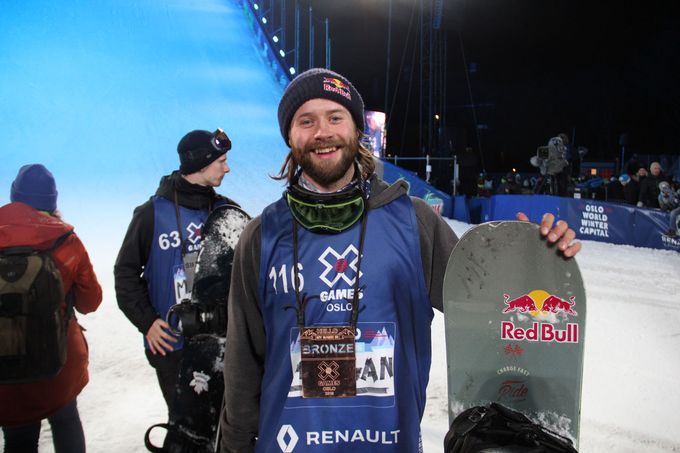 Whit X Games Big Air bronze safely around his neck, Billy Morgan is smiling from ear to ear - Photo: James Renhard