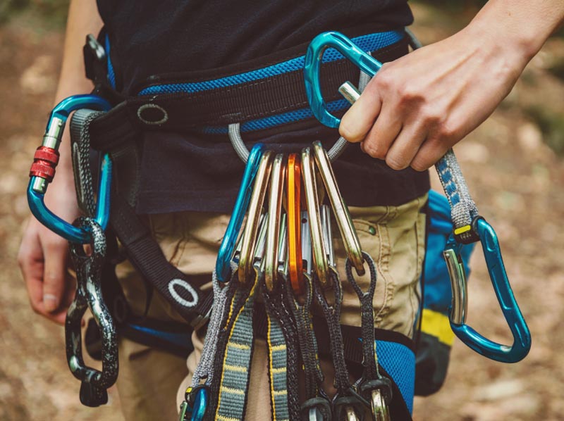 Mountaineering-Courses-UK-Rock-Climbing-Harness-Carabiner