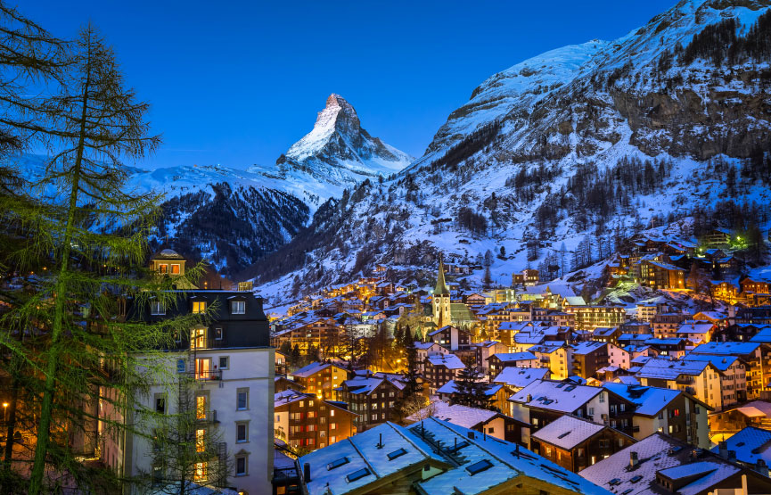 Zermatt Matterhorn Luxury Ski Resort Switzerland Europe