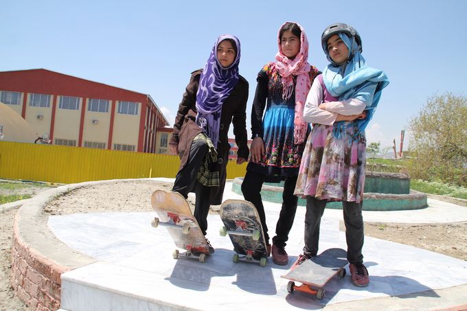 Skater Girls In Kabul. Credit: Hamdullah- Hamdard/Skateistan